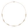 14k Gold Freshwater Cultured Pearl Beaded Station Necklace