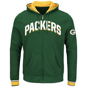 Big & Tall Majestic Green Bay Packers Wordmark Full-Zip Hoodie