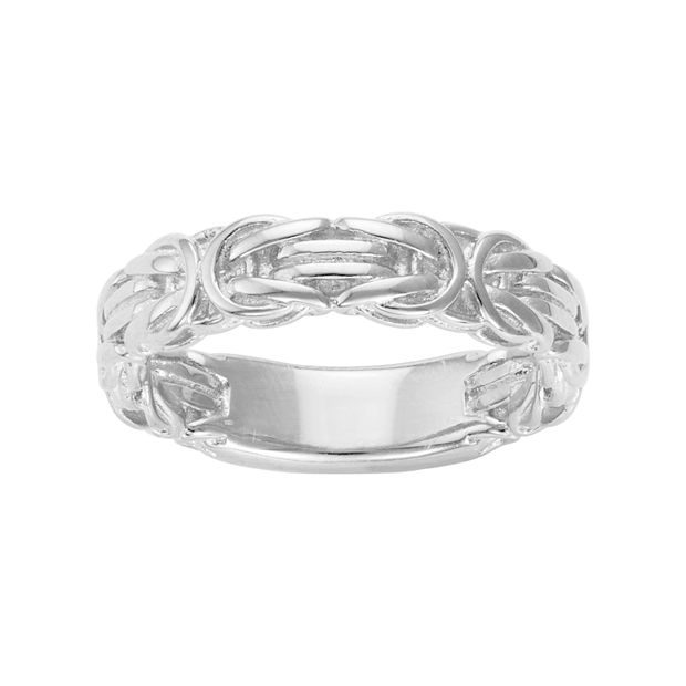 Sterling silver deals byzantine ring