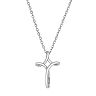 Sterling Silver Twisted Cross Pendant Necklace