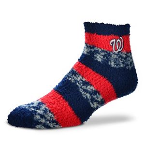 Women's For Bare Feet Washington Nationals Pro Stripe Sleep Socks