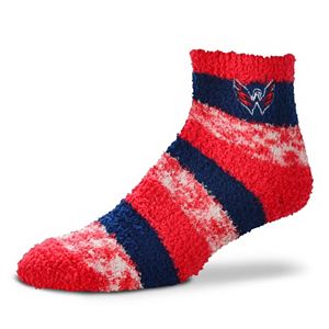 Women's For Bare Feet Washington Capitals Pro Stripe Slipper Socks