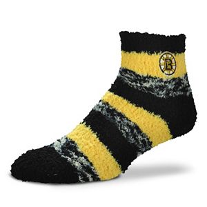 Women's For Bare Feet Boston Bruins Pro Stripe Slipper Socks