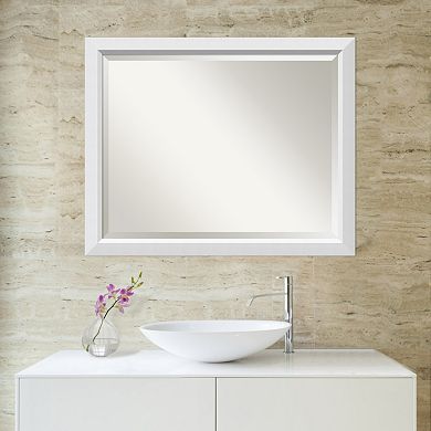Amanti Art Blanco White Large Wall Mirror