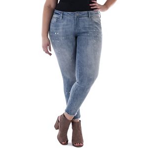 Juniors' Plus Size Amethyst Cutoff Ankle Skinny Jeans