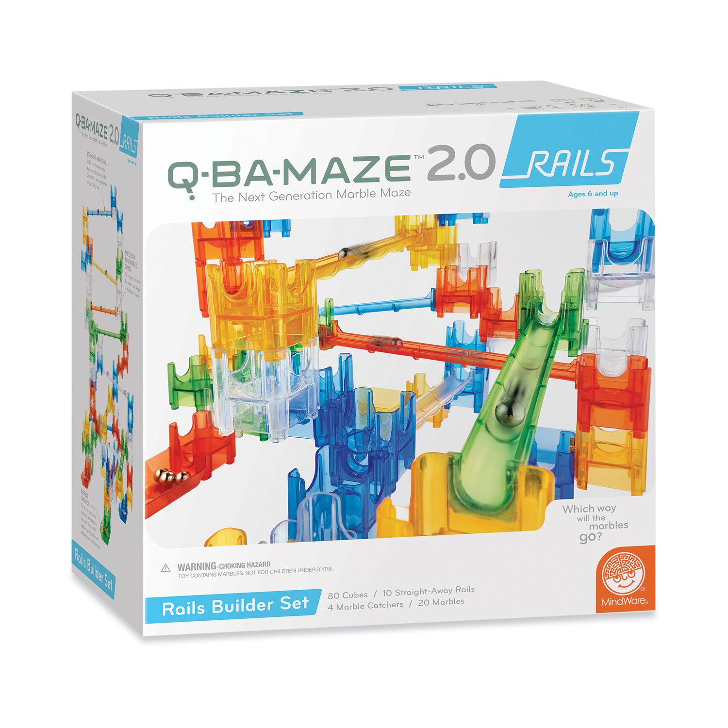 Детские конструкторы MindWare Q-BA-MAZE 2.0 Rails Builder Set