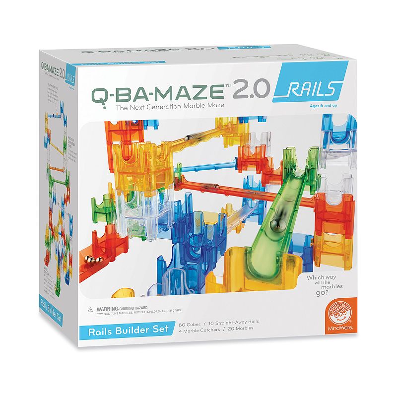 MindWare Q-BA-MAZE 2.0 Rails Builder Set, Multicolor