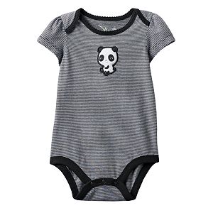 Baby Girl Jumping Beans® Panda Striped Bodysuit