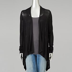 Women's Simply Vera Vera Wang Pointelle Flyaway Cardigan