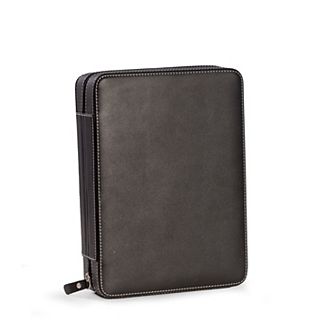 Bey-Berk Leather Black 8-Slot Watch Storage Case