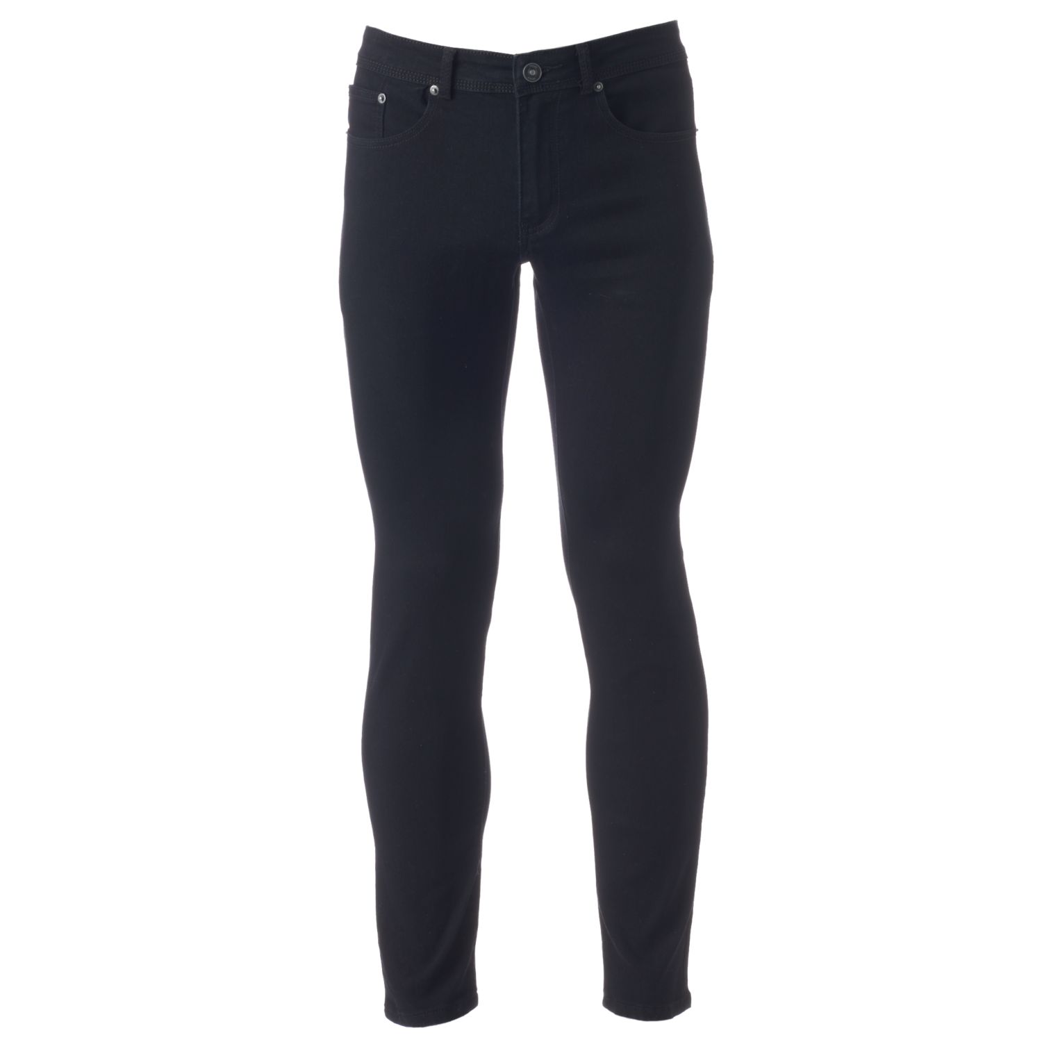 mens black straight leg stretch jeans