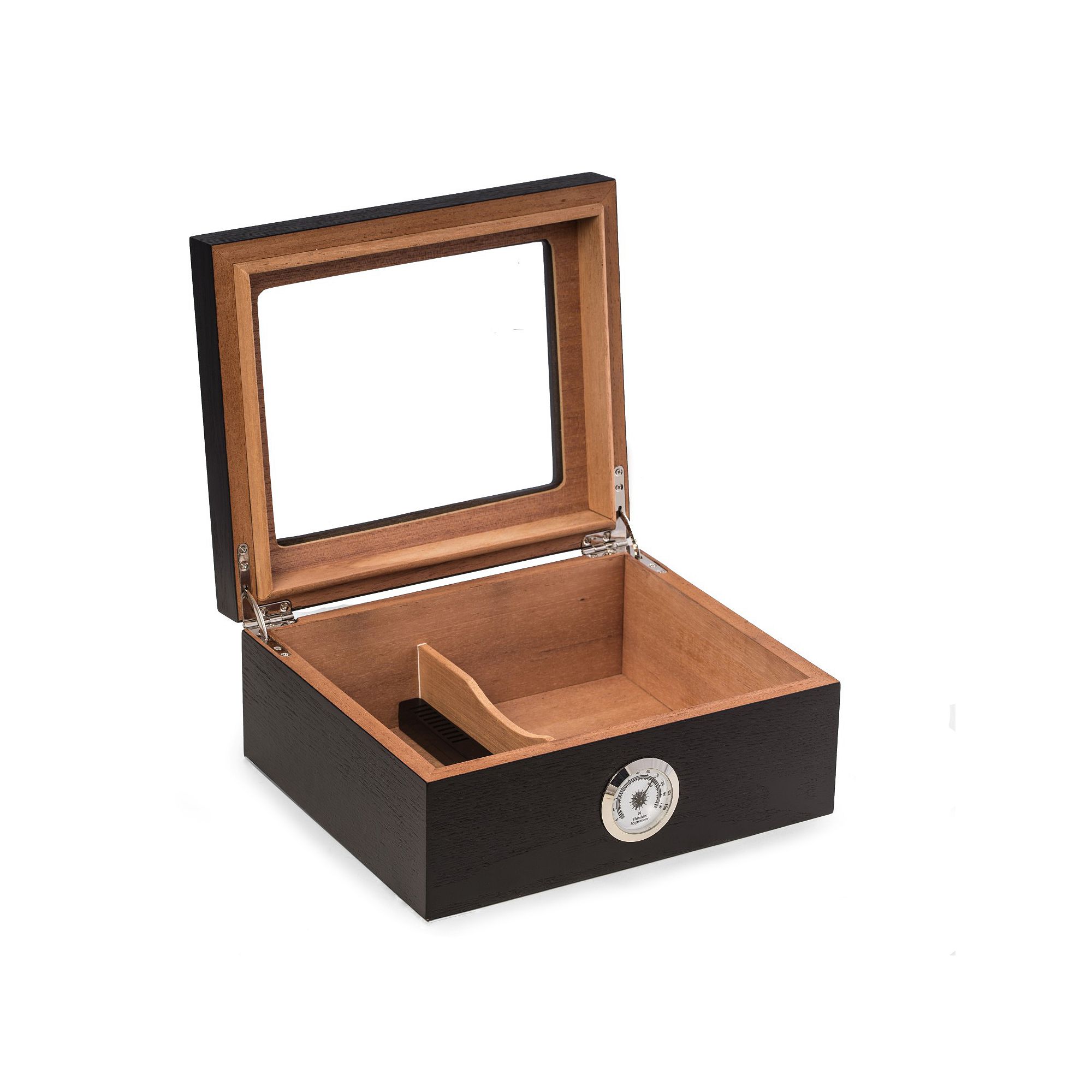 Bey-Berk Wood Cigar Humidor, Brown