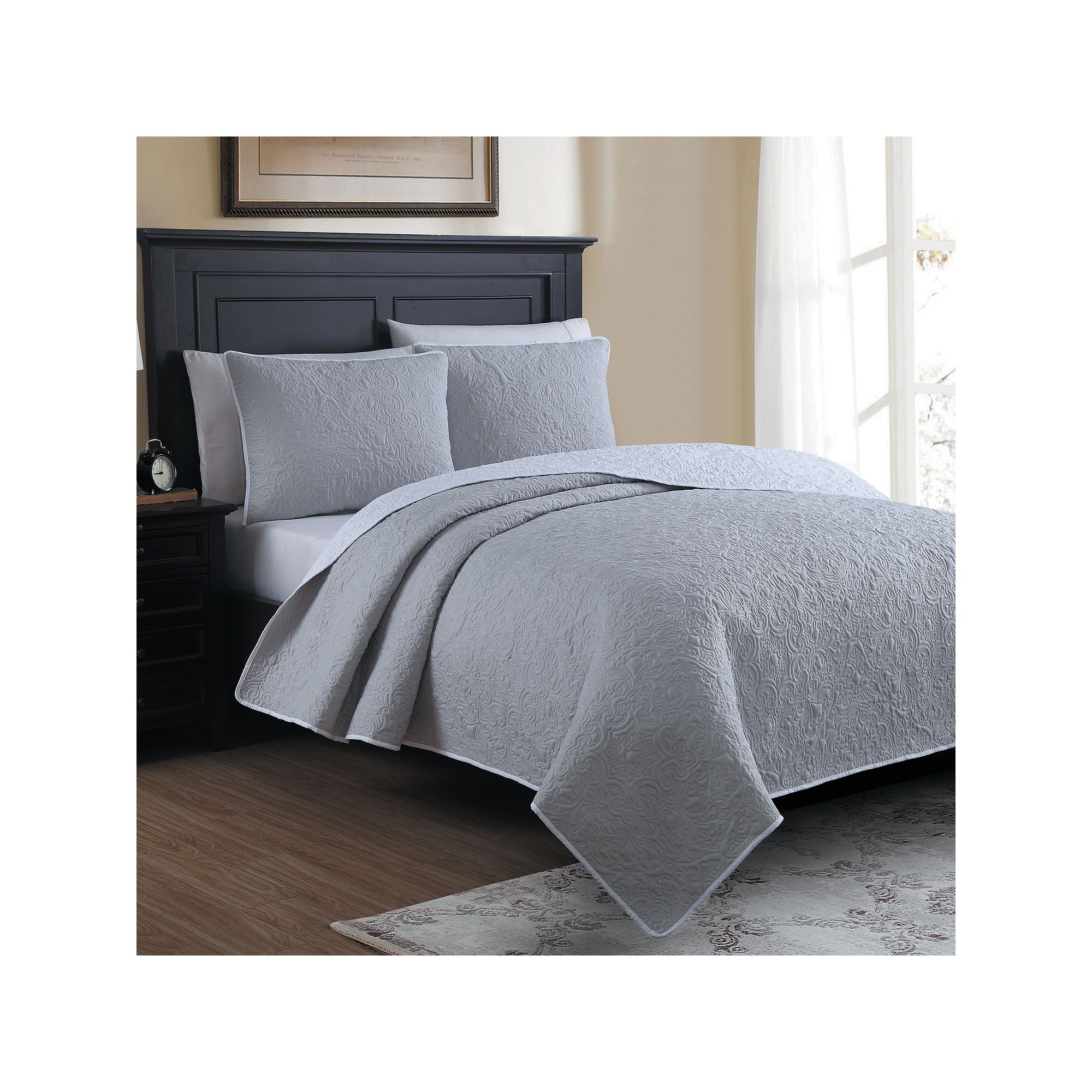 Estate Collection Marseille Quilt Set, Gray