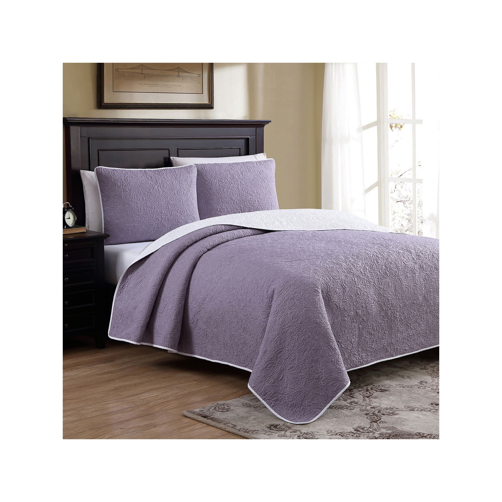 Estate Collection Marseille Quilt Set, Purple