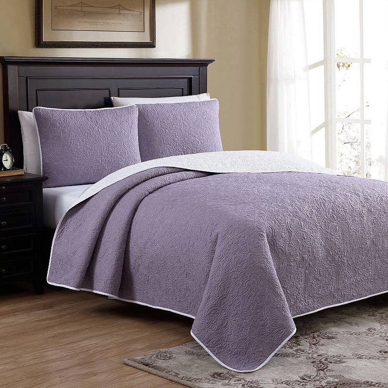 Marseille Quilt Set, Purple, Twin