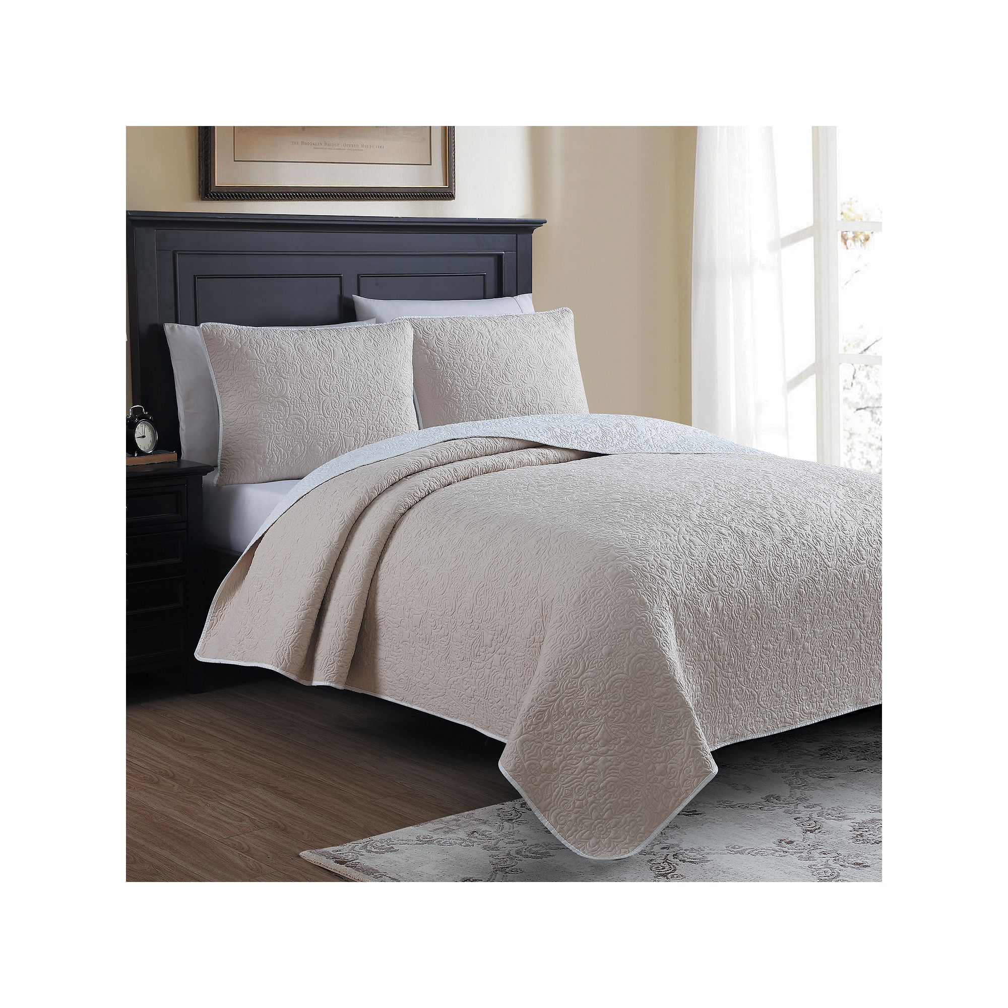 Estate Collection Marseille Quilt Set, Oatmeal