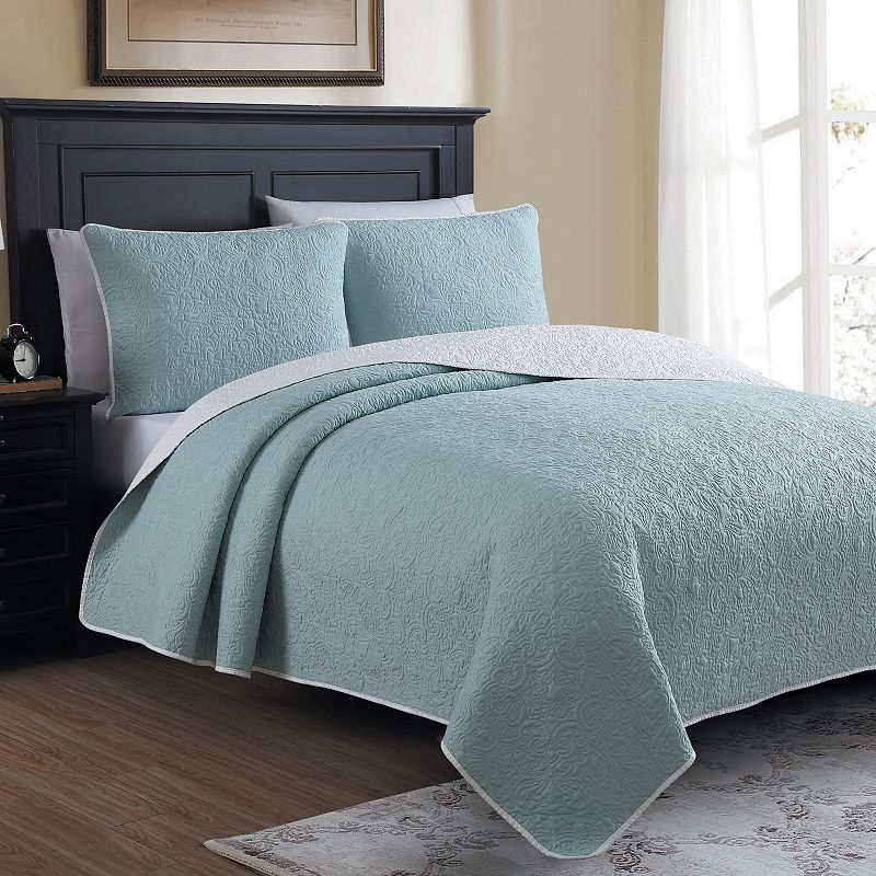 28895164 Marseille Quilt Set, Blue, King sku 28895164