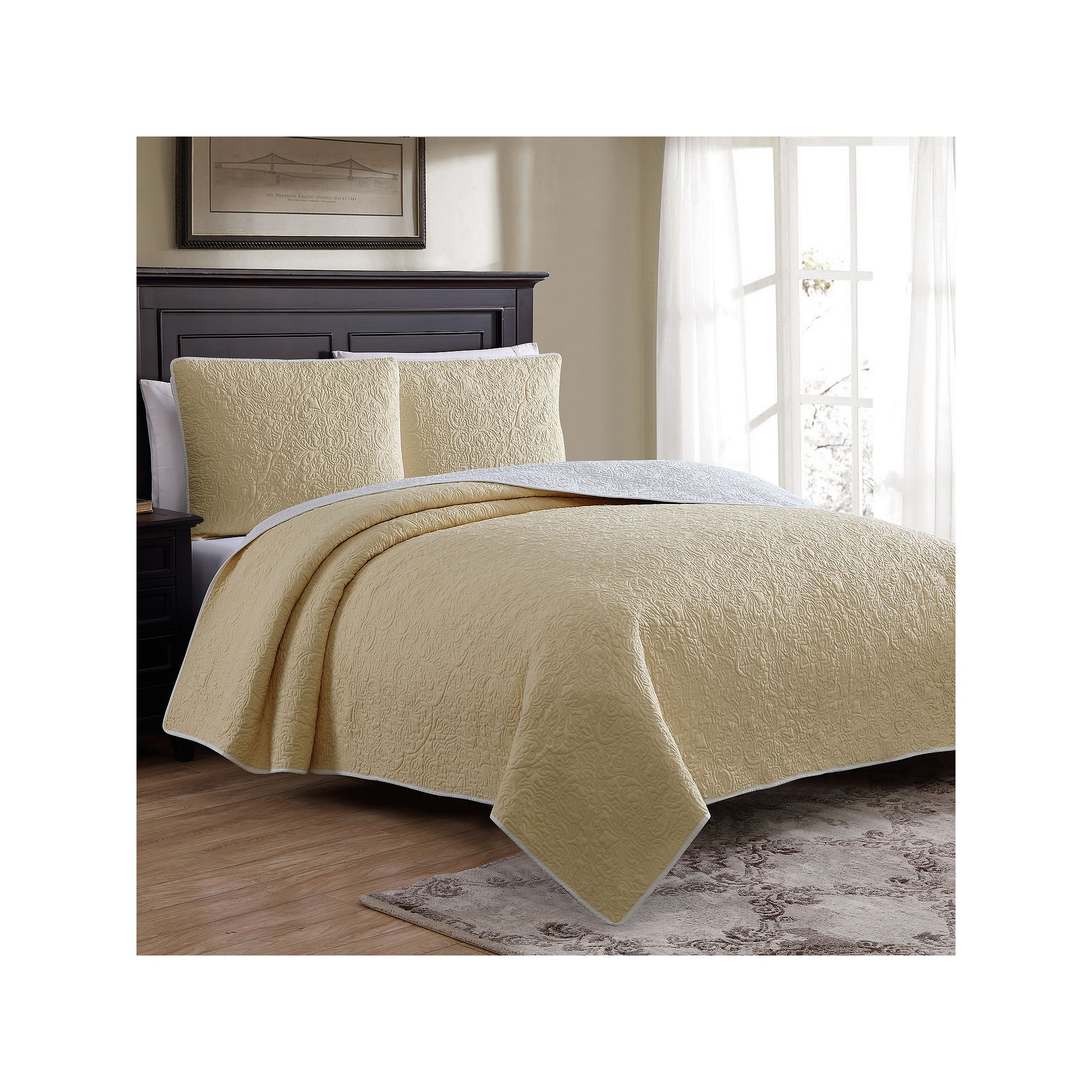 75845087 Estate Collection Marseille Quilt Set, Yellow sku 75845087