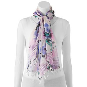 Apt. 9® Striped Floral Oblong Scarf