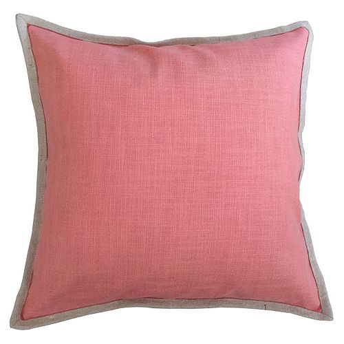 Linen Trim Throw Pillow