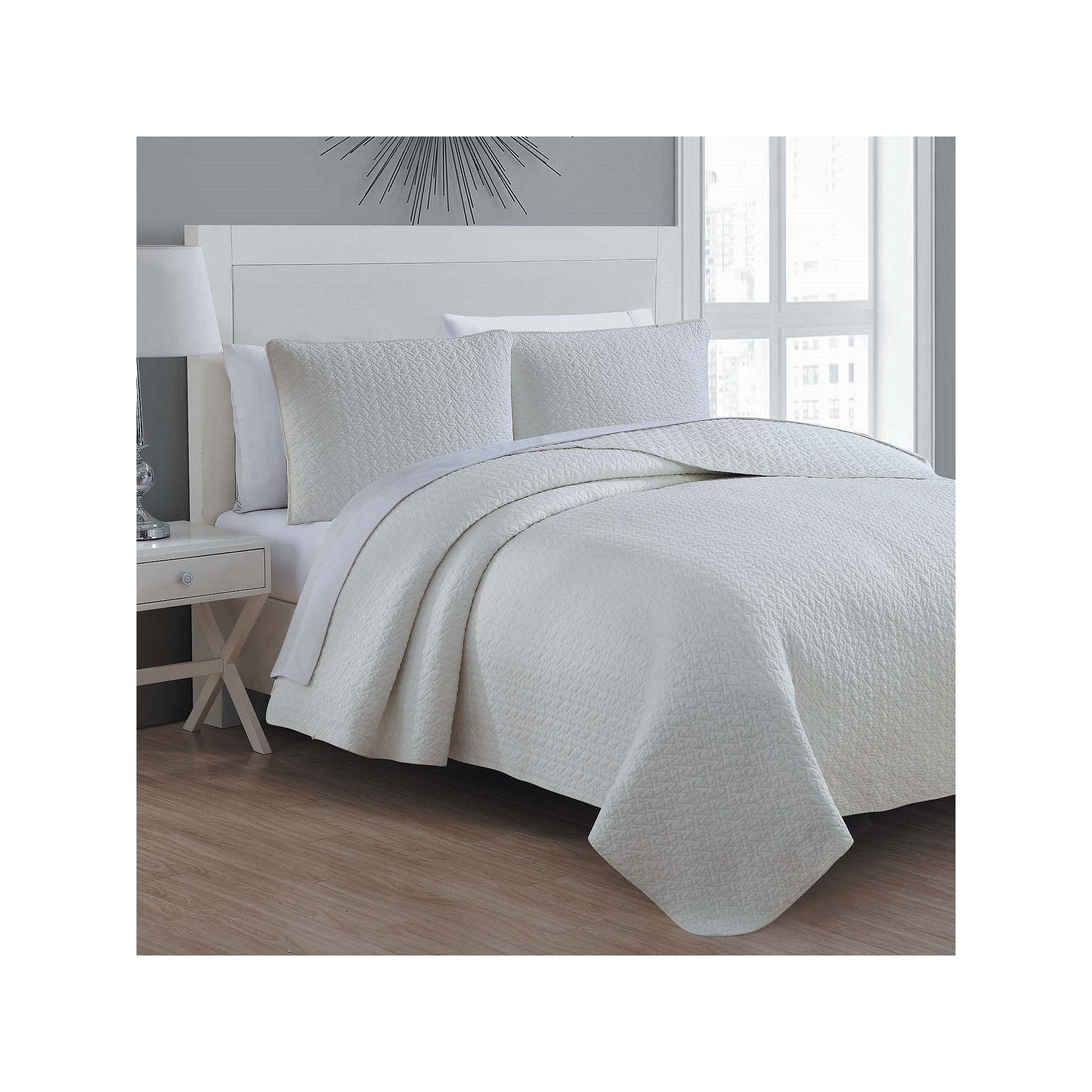 Estate Collection Tristan Quilt Set, Ivory