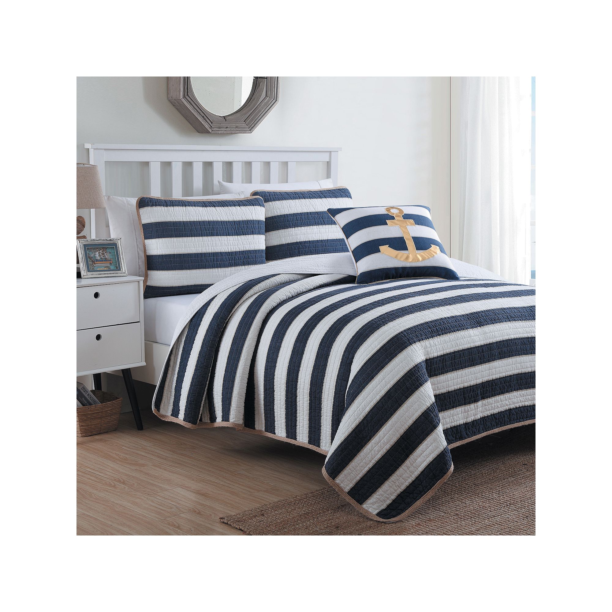 73942806 Estate Collection Hampton Quilt Set, Blue sku 73942806