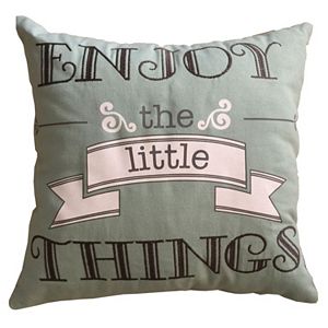 ''Enjoy the Little Things'' Throw Pillow