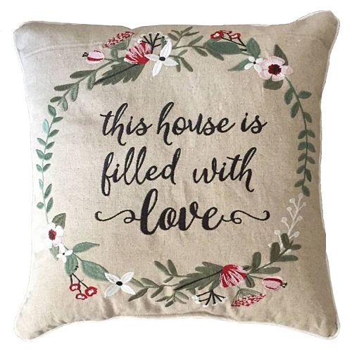”This House is Filled with Love” Throw Pillow