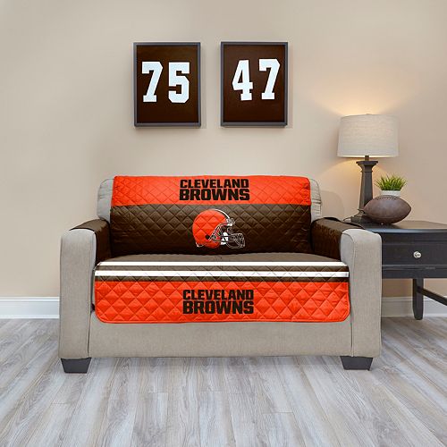 Cleveland Browns Quilted Loveseat Cover