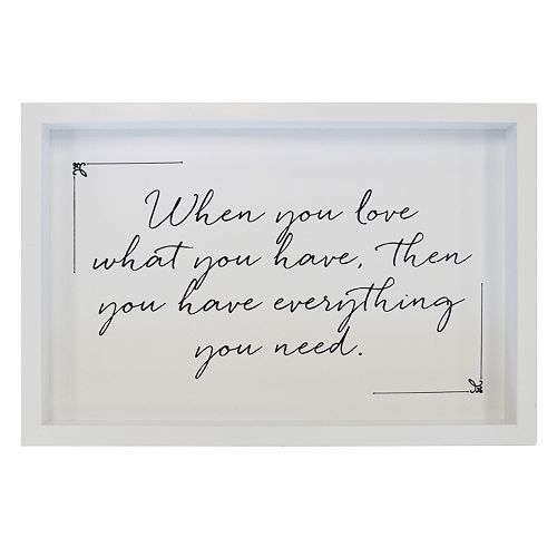 New View Love What You Have Framed Wall Art