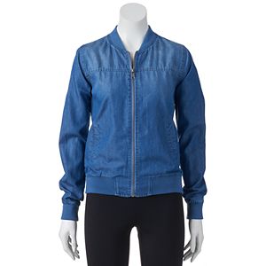 Juniors' SO® Chambray Bomber Jacket