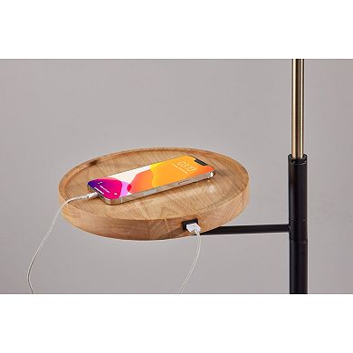 Adesso Jeffrey USB Charging Station Floor Lamp