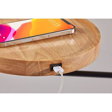 Adesso Jeffrey USB Charging Station Floor Lamp