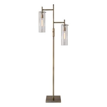 Adesso Dalton 2-Light Tubular Edison Bulb Floor Lamp