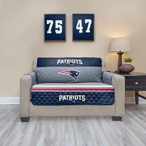 New England Patriots Quilted Loveseat Cover