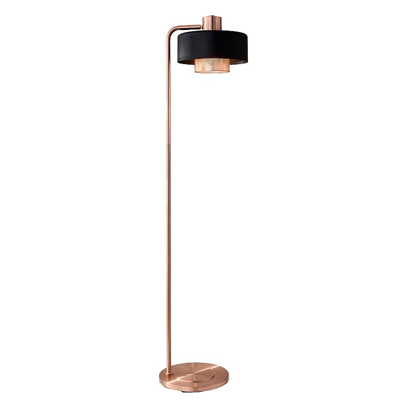59983766 Adesso Bradbury Contrast Copper Finish Floor Lamp, sku 59983766