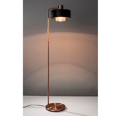 Adesso Bradbury Contrast Copper Finish Floor Lamp