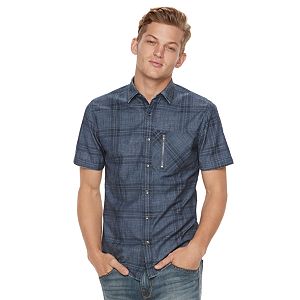 Men's Rock & Republic Plaid Rolled Button-Down Shirt