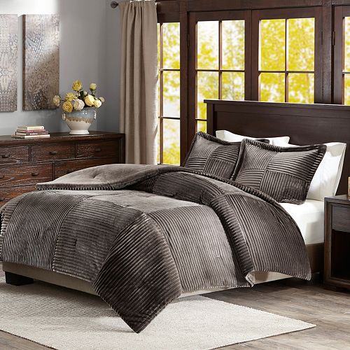 Madison Park Parker Corduroy Plush Comforter Set