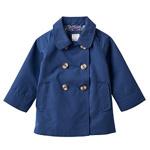 Baby Girl Carter's Solid Lightweight Trench Coat