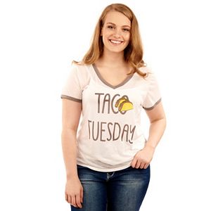 Juniors' Plus Size Wallflower Ringer Graphic Tee