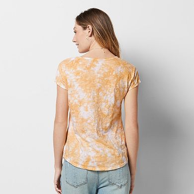 Women's Sonoma Goods For Life® Embroidered Tie-Dye Tee