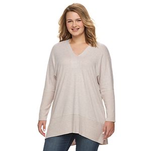 Juniors' Plus Size Miss Chievous Dolman High-Low Tunic