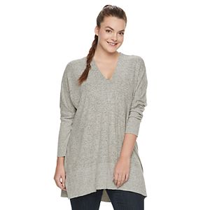 Juniors' Plus Size Miss Chievous Dolman High-Low Tunic