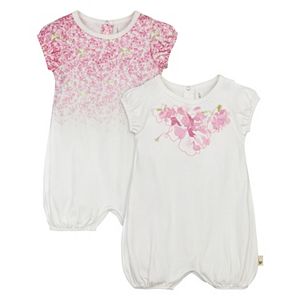 Baby Girl Burt's Bees Baby 2-pk. Organic Water Lilly Bubble Bodysuits