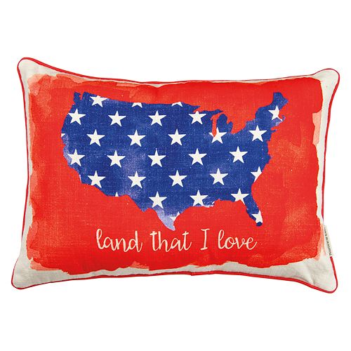 ''Land That I Love'' Reversible Oblong Throw Pillow