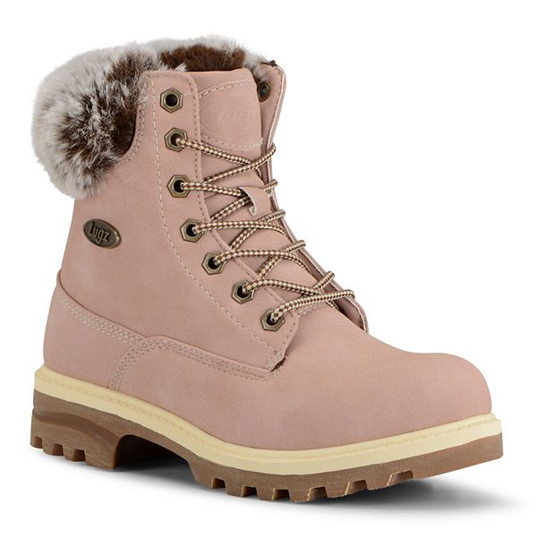 Women's pink store lugz boots