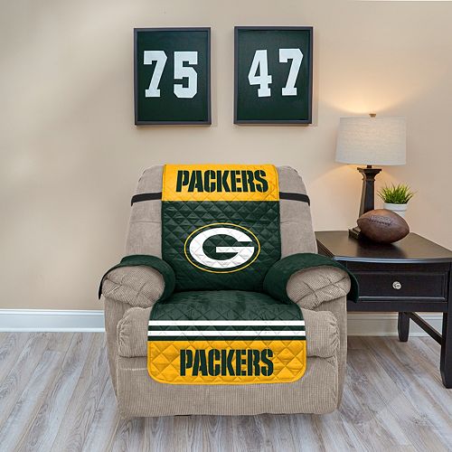 Green Bay Packers Quilted Recliner Chair Cover