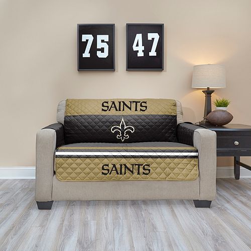 New Orleans Saints Quilted Loveseat Cover
