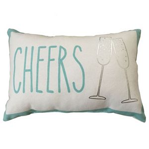 ''Cheers'' Small Oblong Throw Pillow